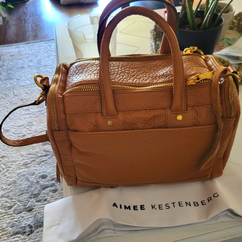 Aimee Kestenberg car-go satchel in honeycomb